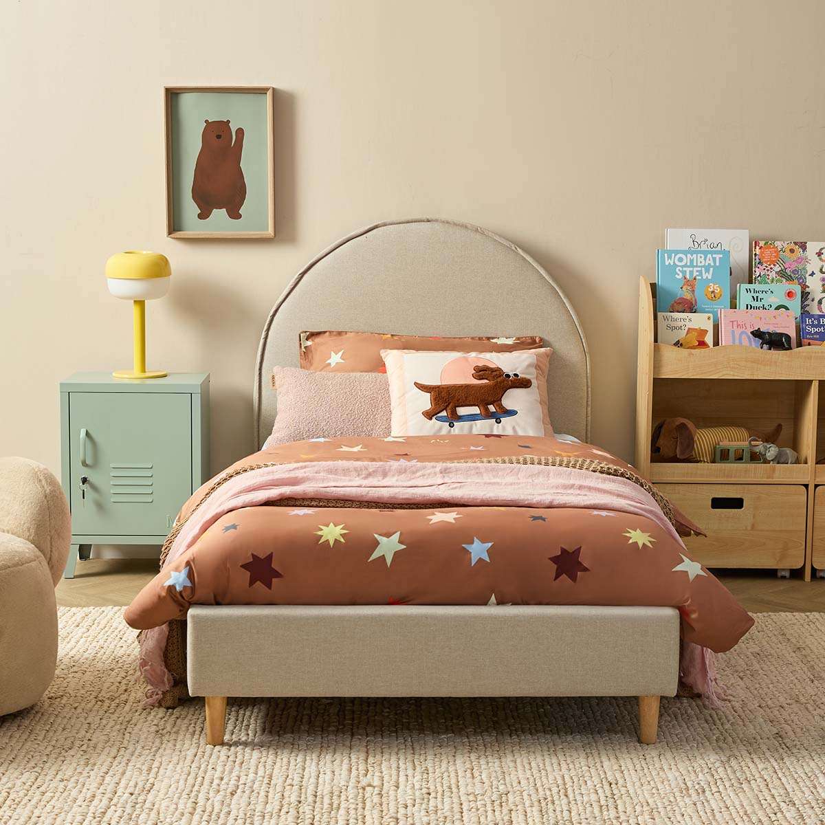 Imogen King Single Bed - Natural