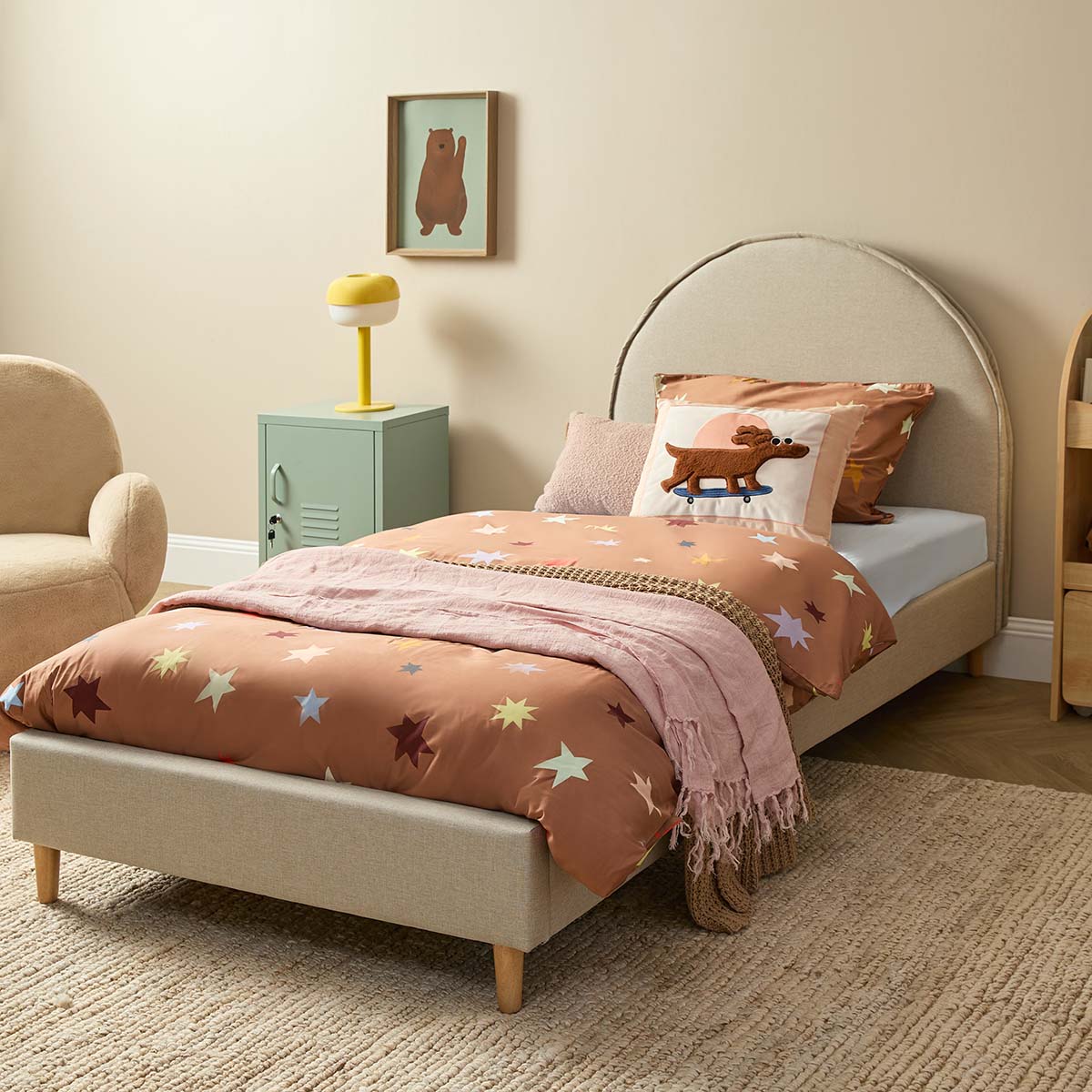 Imogen King Single Bed - Natural