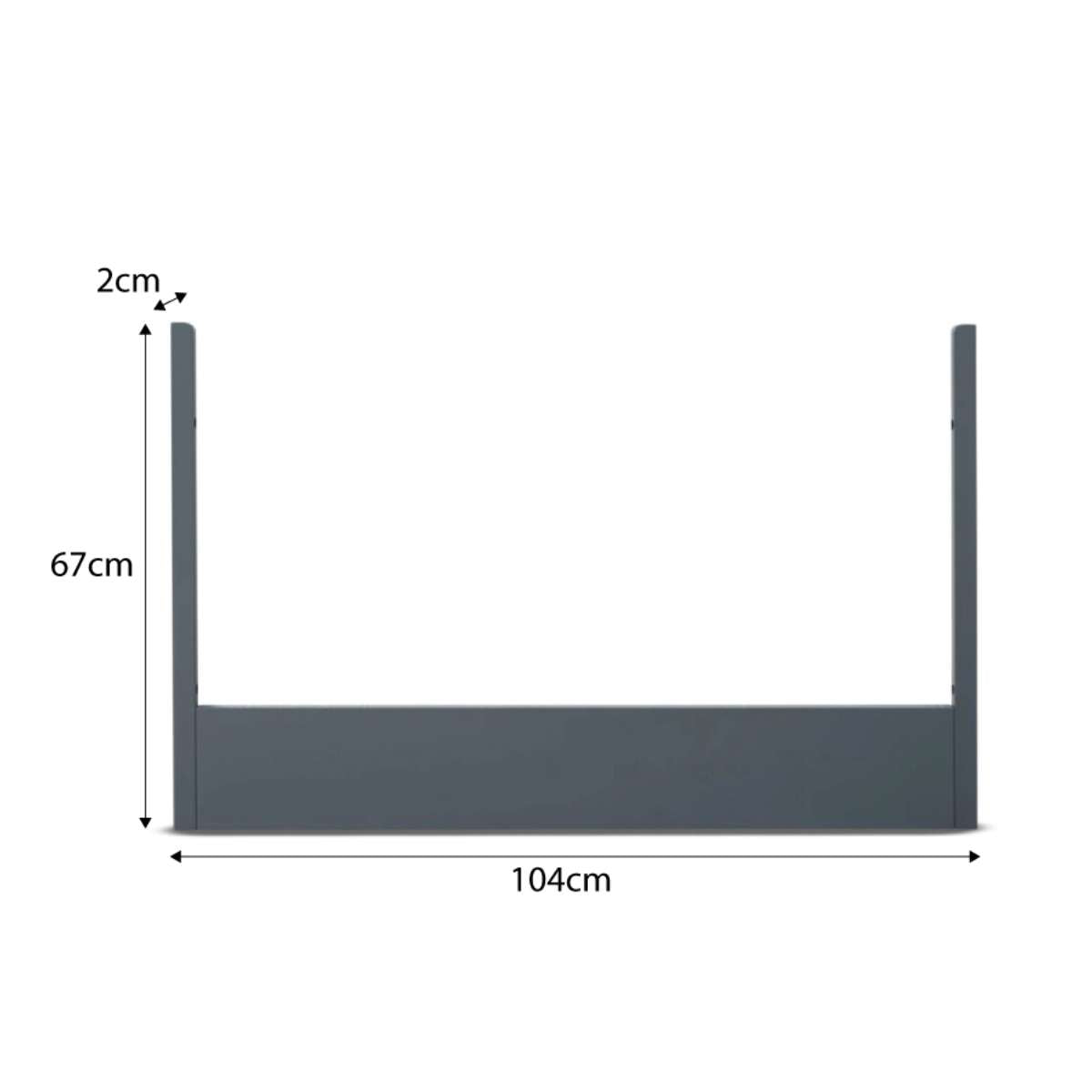 Orlando Cot Toddler Bed Conversion - Charcoal - Mocka New Zealand