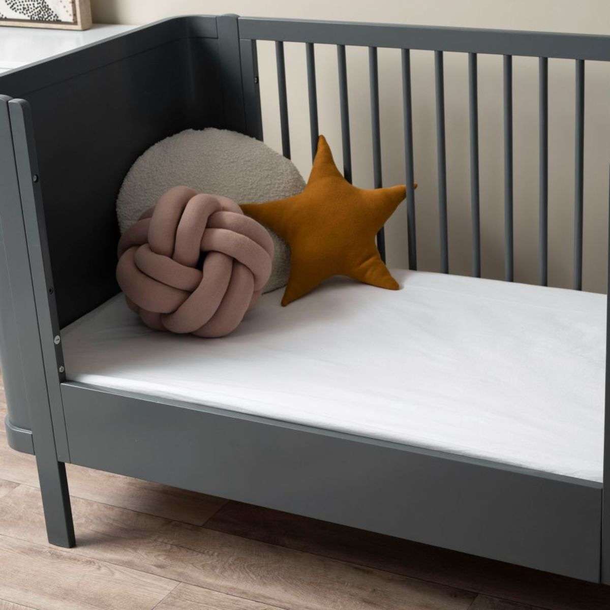 Orlando Cot Toddler Bed Conversion - Charcoal - Mocka New Zealand