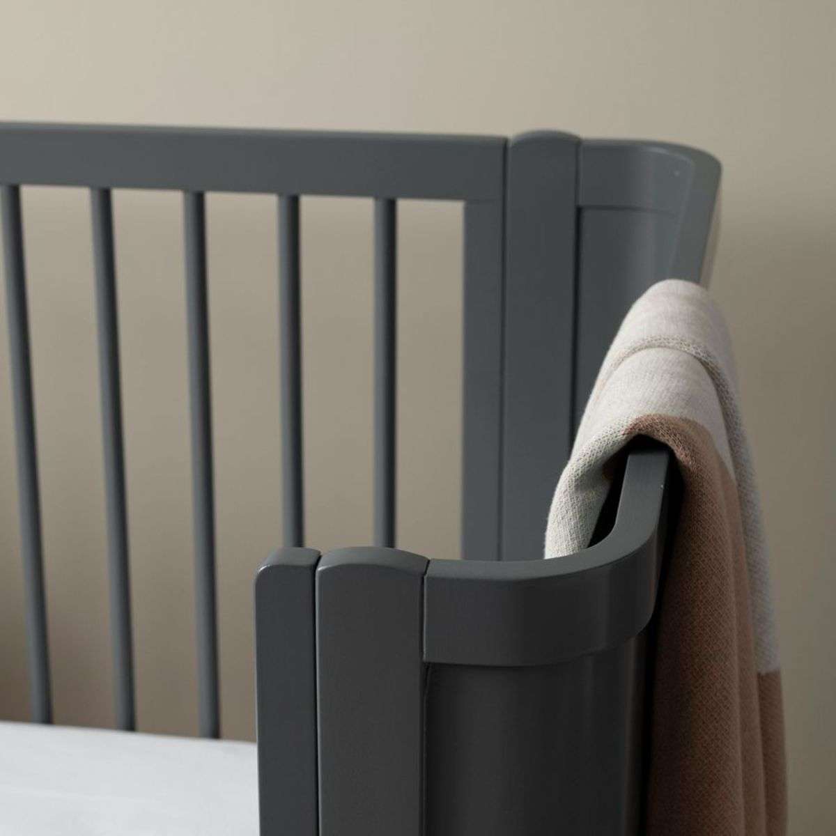 Orlando Cot Toddler Bed Conversion - Charcoal - Mocka New Zealand
