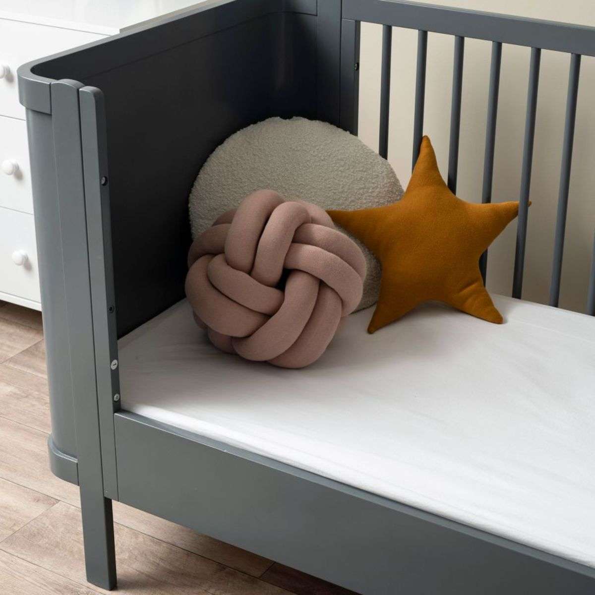 Orlando Cot Toddler Bed Conversion - Charcoal - Mocka New Zealand