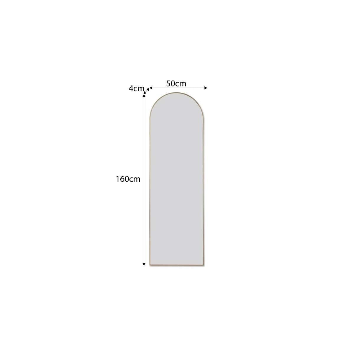 Jackson Metal Arch Full Length Freestanding Mirror - Gold - Mocka New Zealand