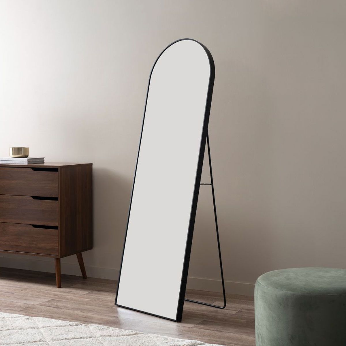 Jackson Metal Arch Full Length Freestanding Mirror - Black - Mocka New Zealand