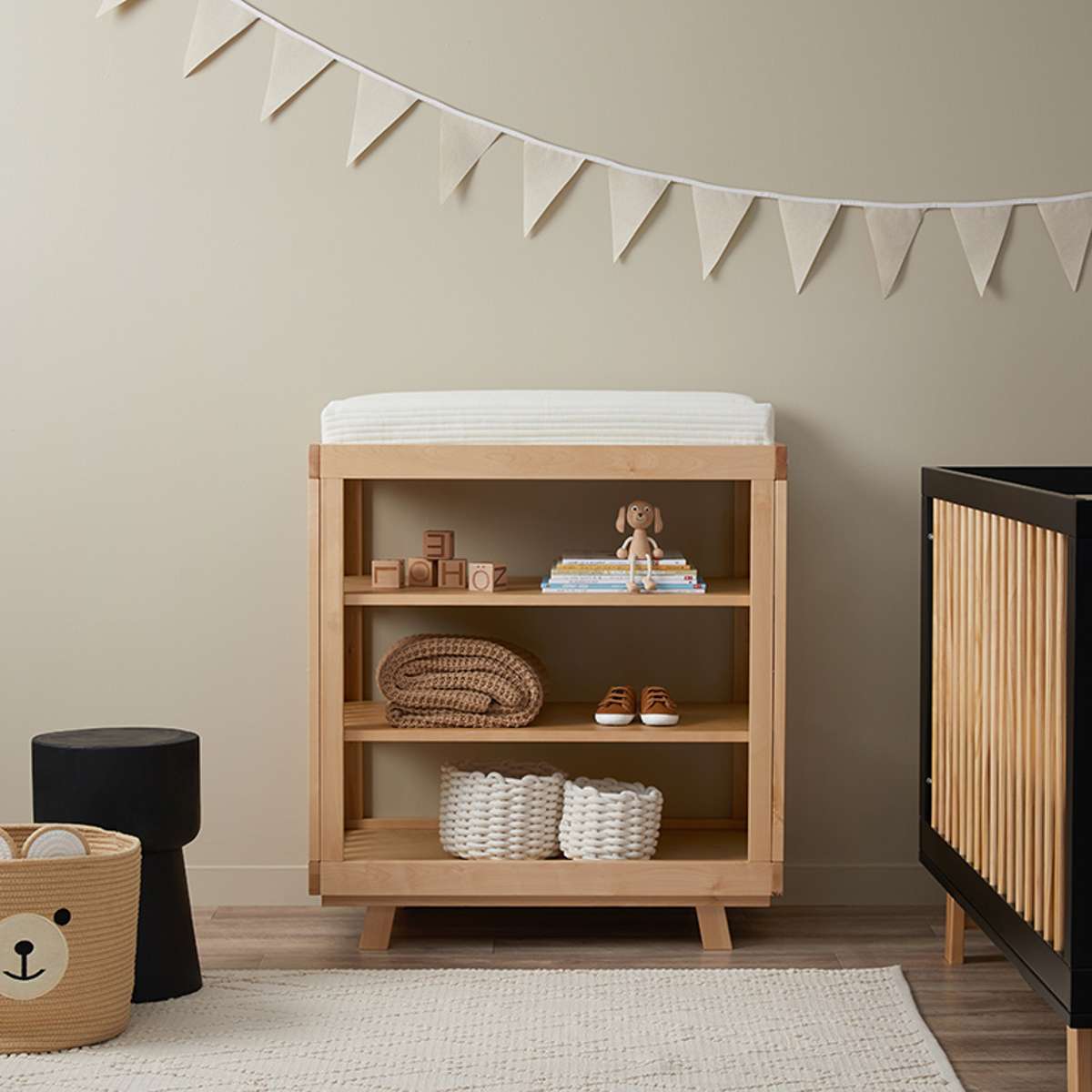 Changing Table Shelf Troll Lukas Changing Table Soft Grey/Natural
