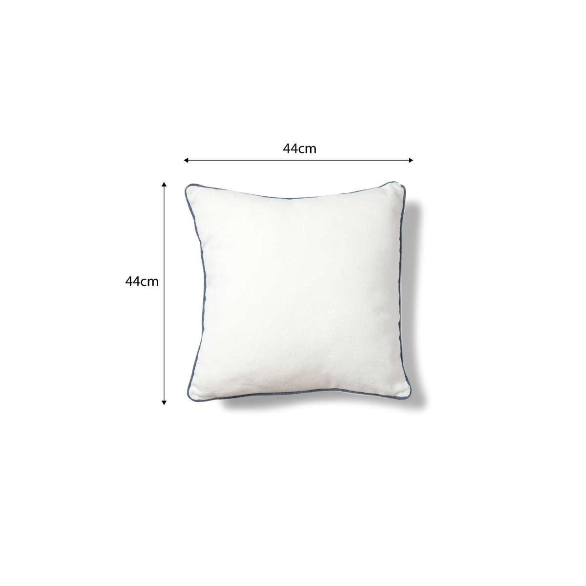 Mocka Piped Cushion - White/Navy - Mocka New Zealand