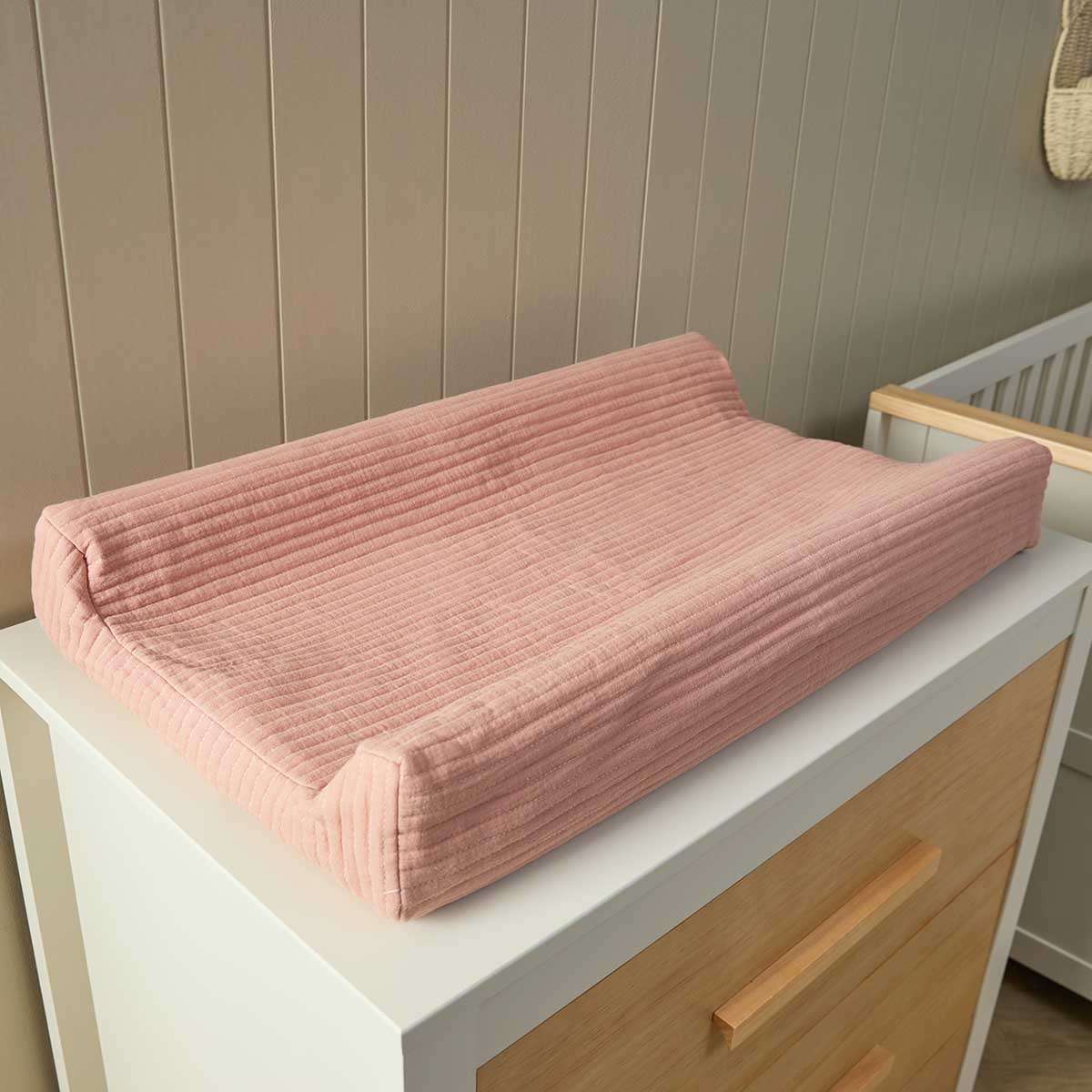 Mocka Cotton Change Mat Cover - Pink