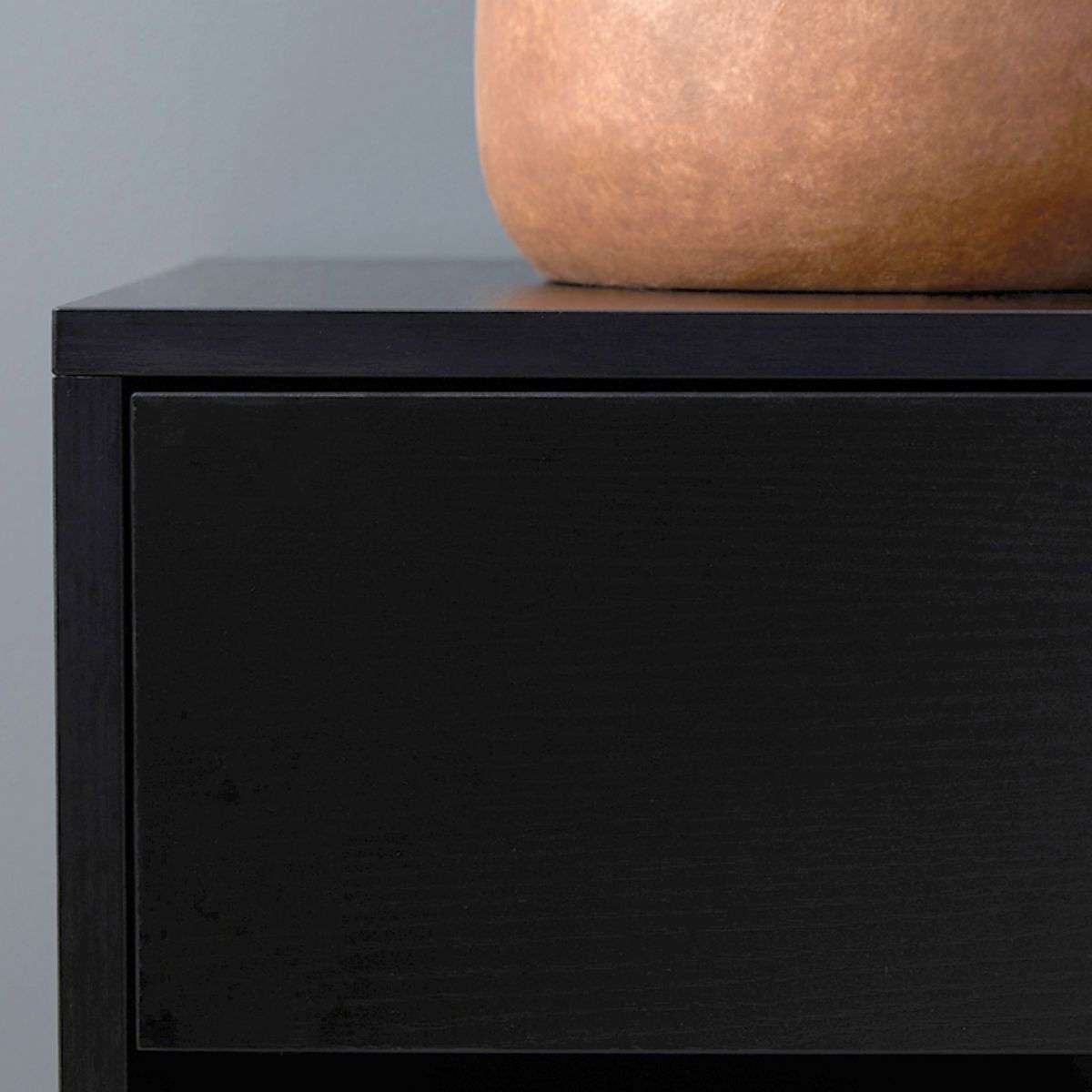 Zander Bedside Table - Black - Mocka New Zealand