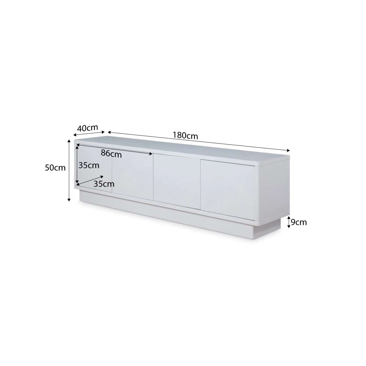 Oslo Entertainment Unit - White - Mocka New Zealand