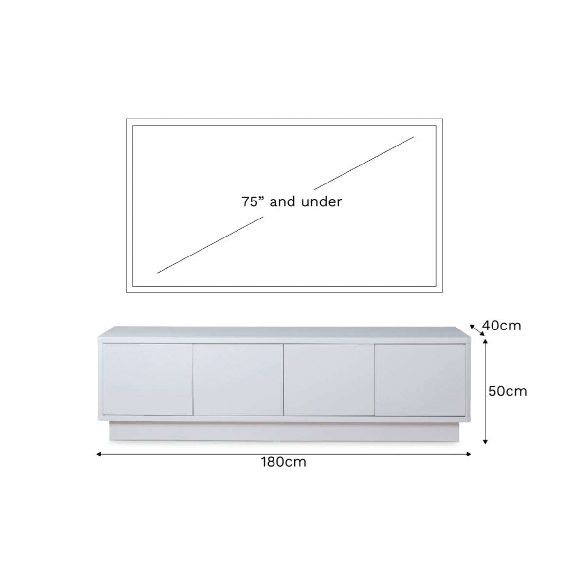 Oslo Entertainment Unit - White - Mocka New Zealand