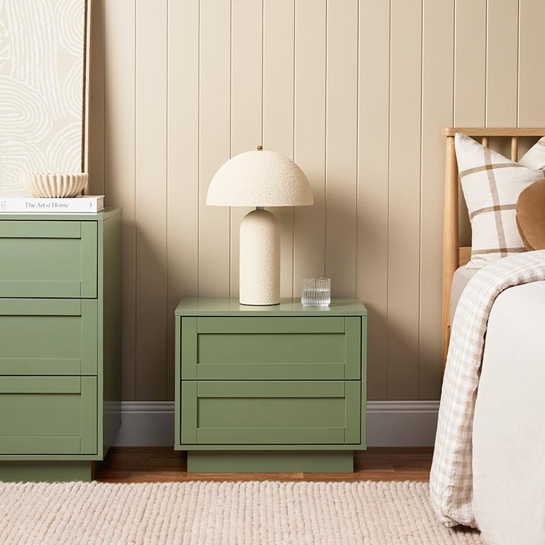 Eros Bedside Table - Sage Green - Mocka New Zealand