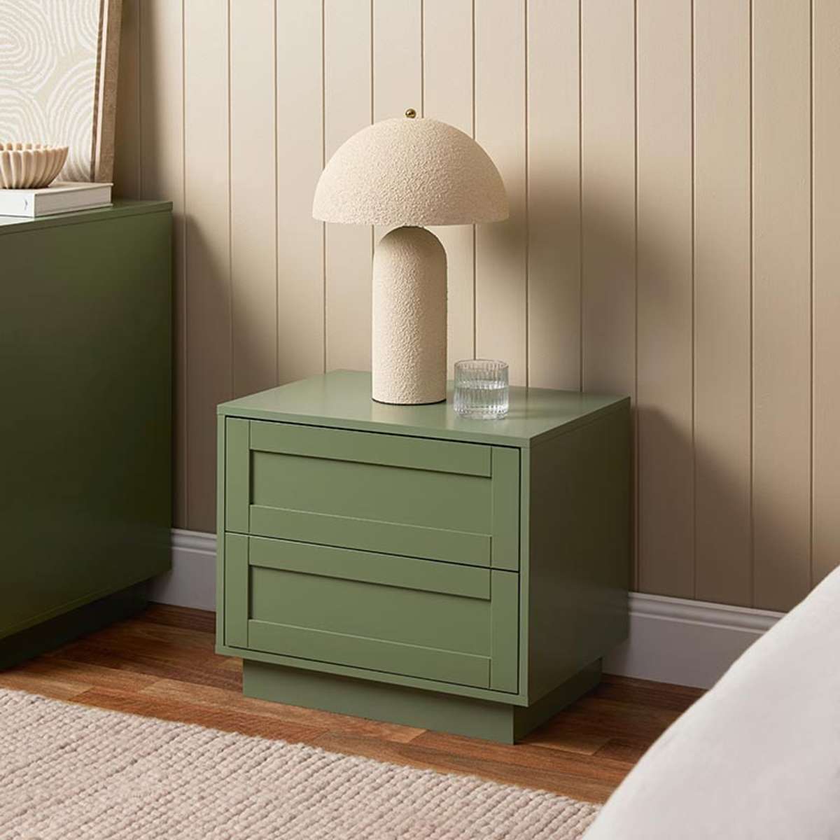 Eros Bedside Table - Sage Green - Mocka New Zealand