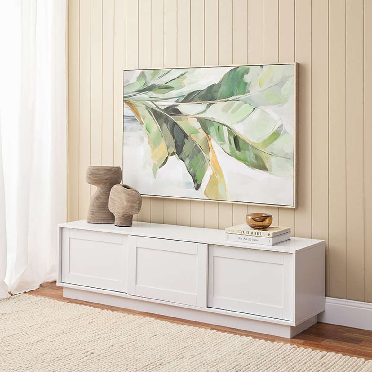 Eros Entertainment Unit - White - Mocka New Zealand