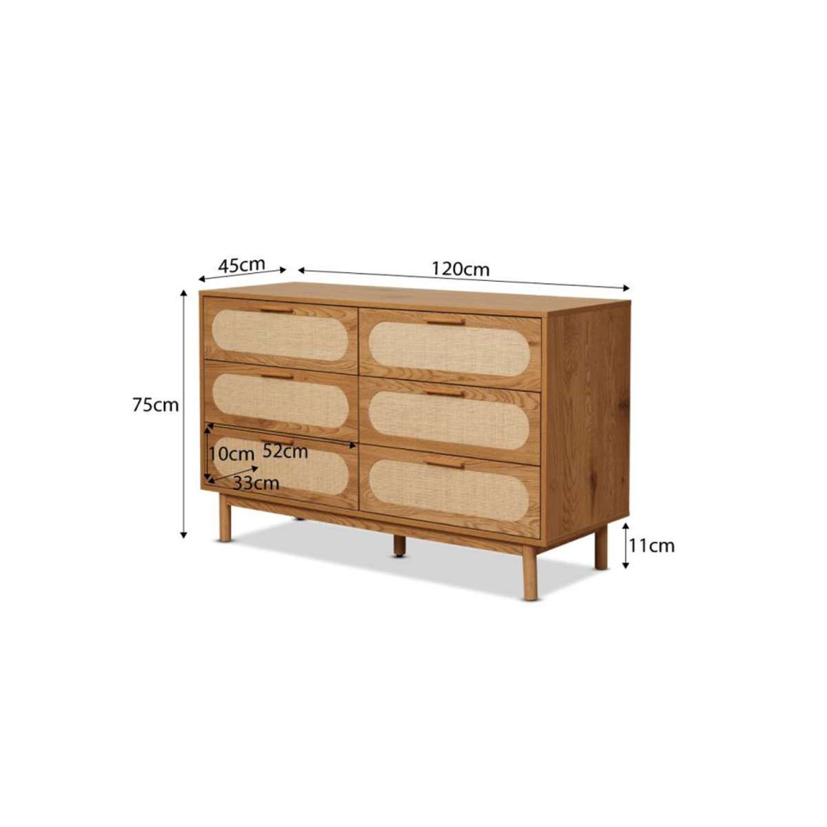 Canyon Six Drawer - Mocka New Zealand