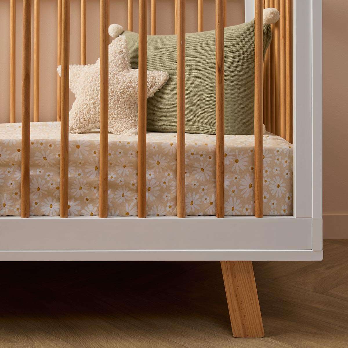 Aspen Classic Cot - White/Natural - Mocka New Zealand