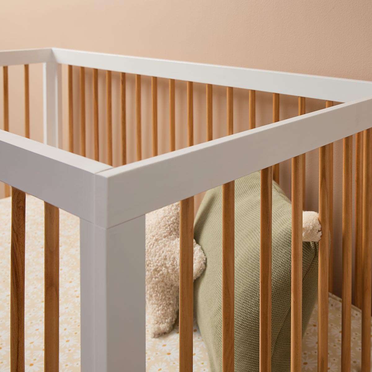 Aspen Classic Cot - White/Natural - Mocka New Zealand