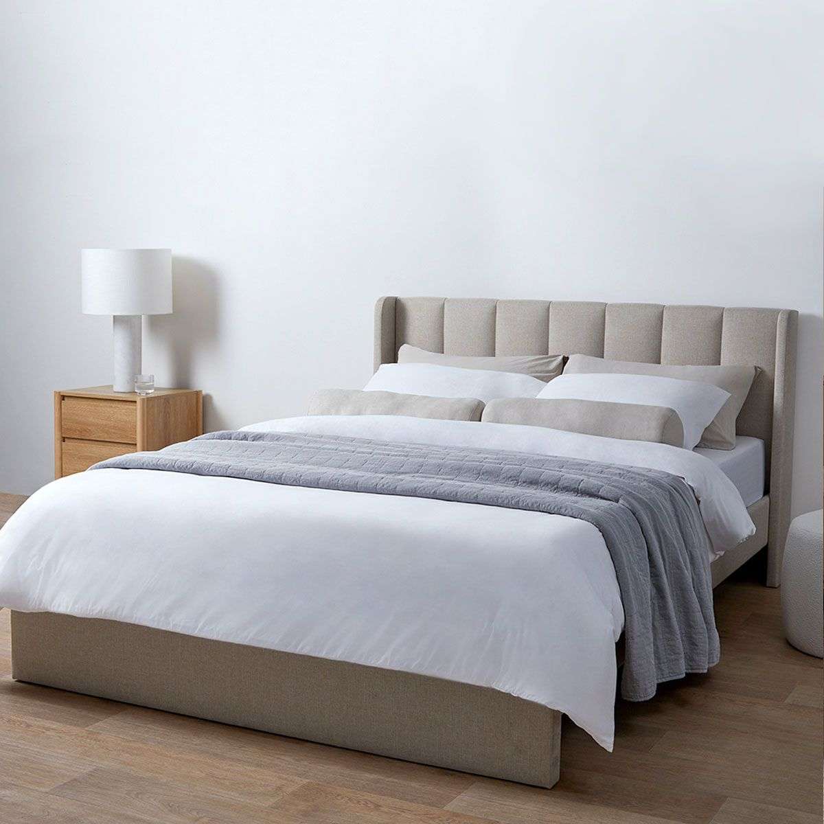 Quinn Queen Bed Natural and Bamboo Queen Mattress Bundle - Mocka New Zealand
