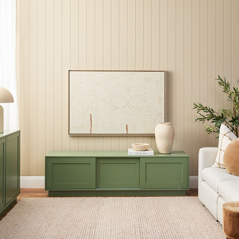 Eros Entertainment Unit - Sage Green - Mocka New Zealand