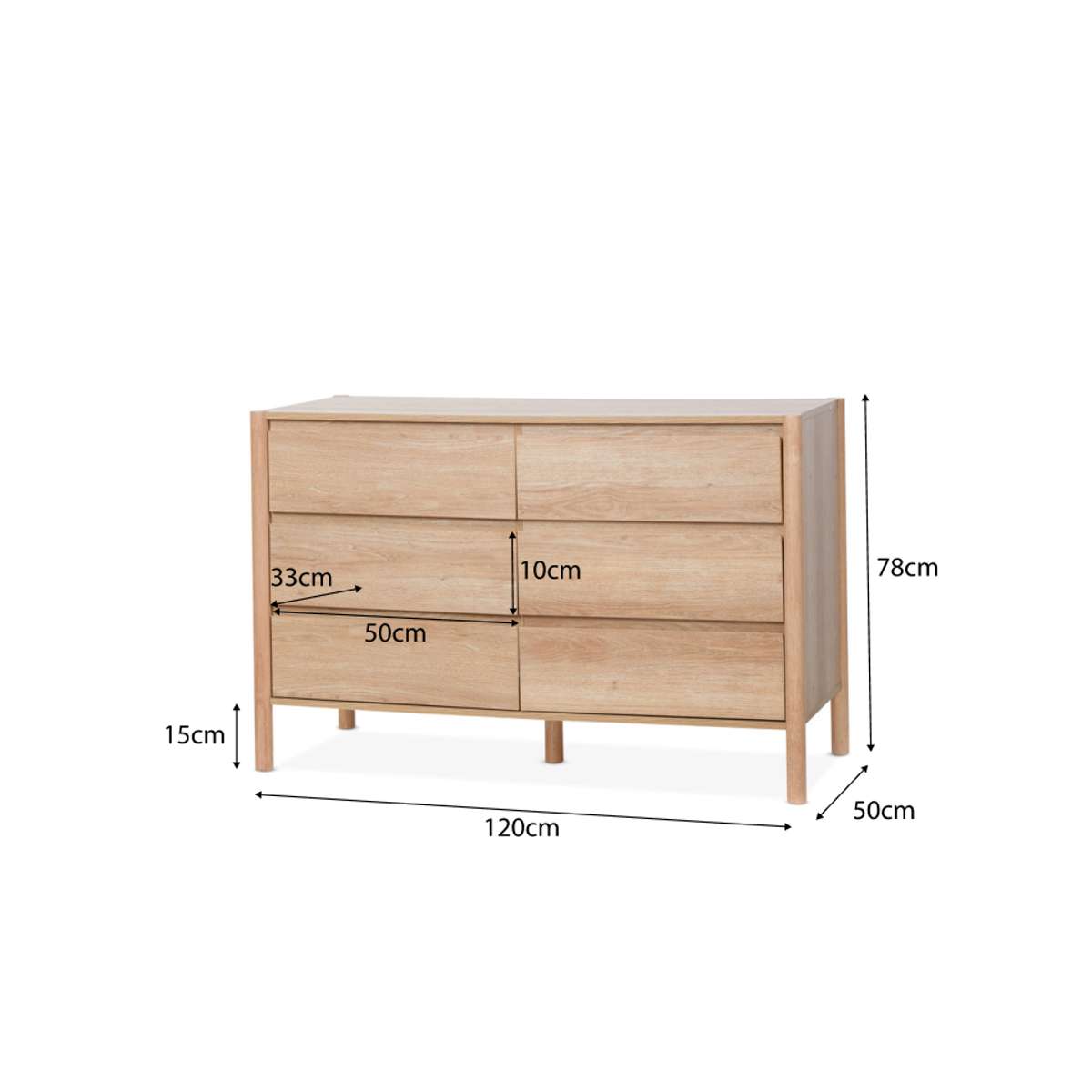 Blair Six Drawer - Mocka New Zealand