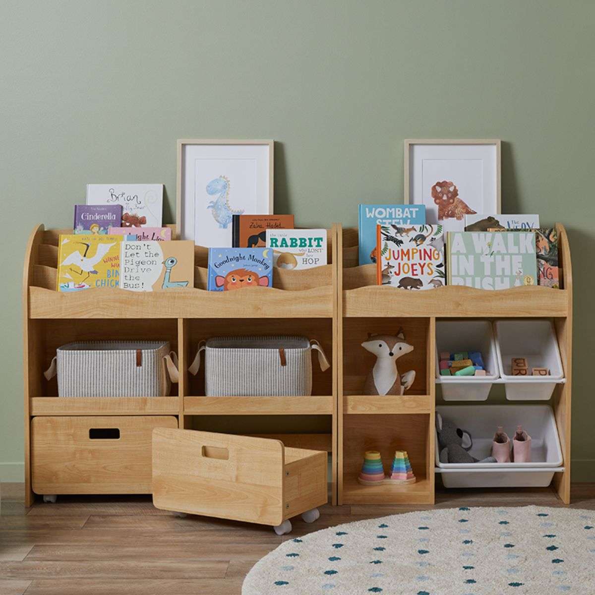 Theo Kids Bookshelf and Tub Organiser - Mocka New Zealand