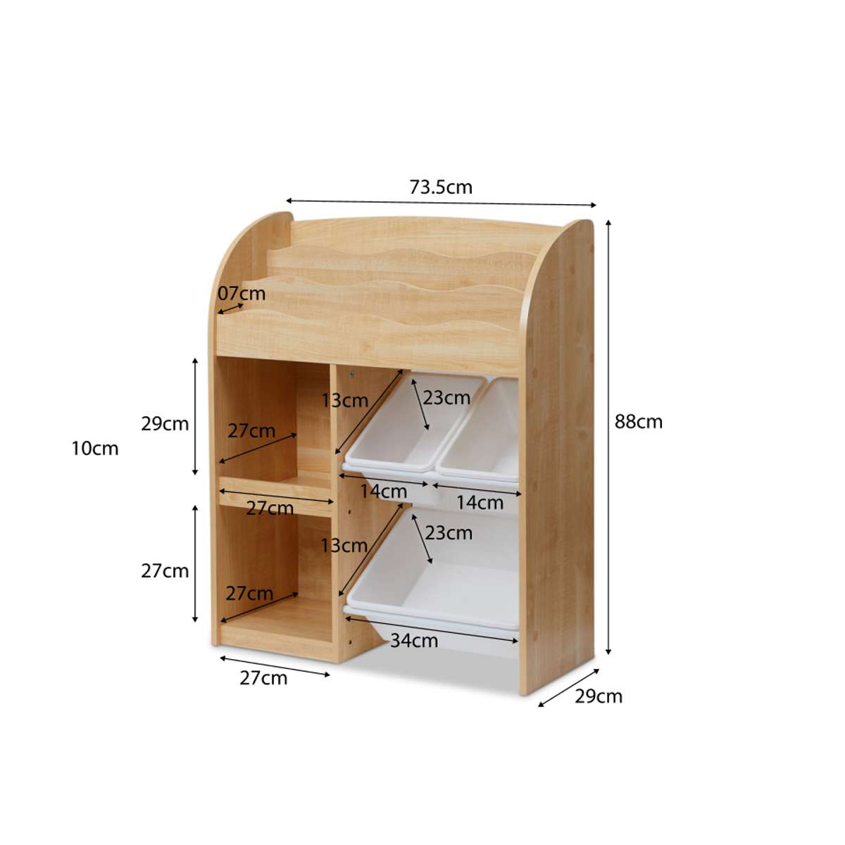 Theo Kids Bookshelf and Tub Organiser - Mocka New Zealand