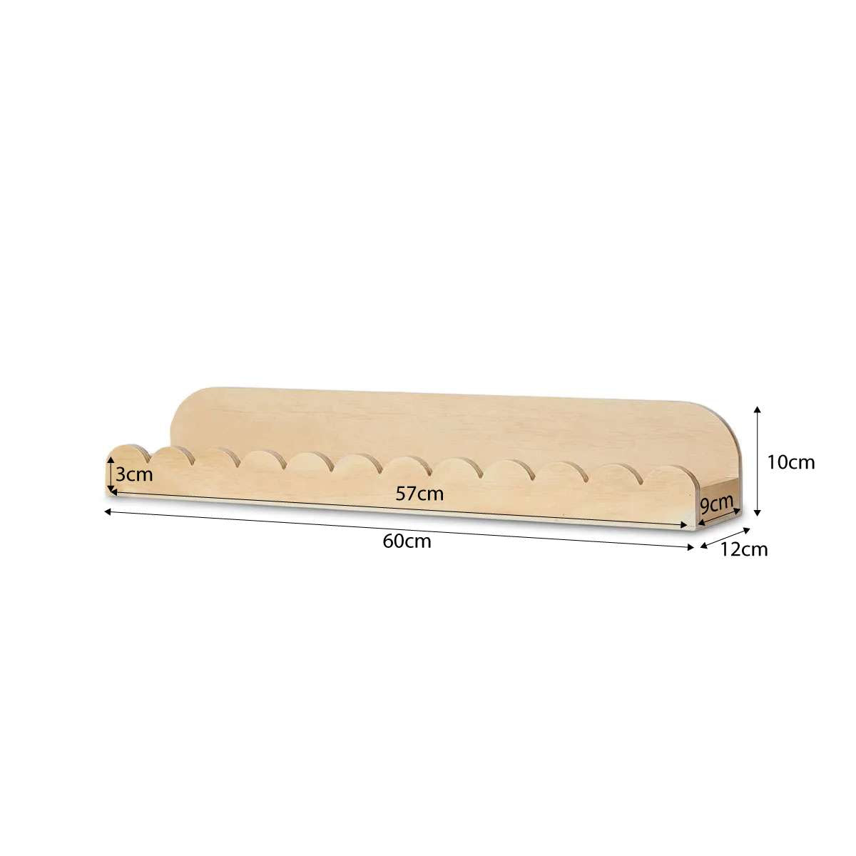 Sarah Scalloped Wall Shelf - Mocka New Zealand