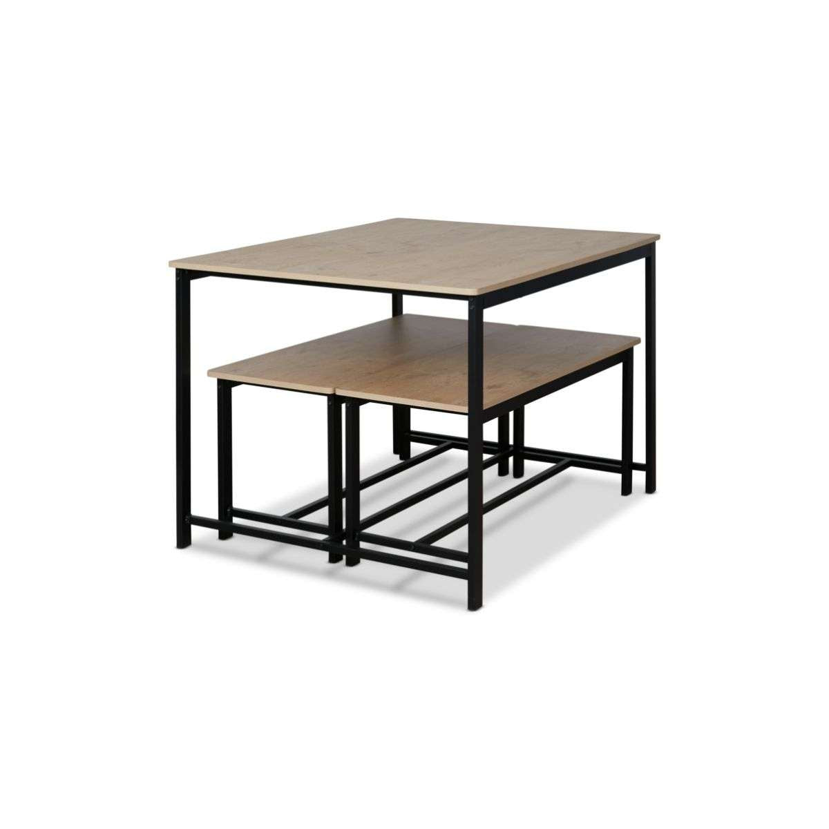 Reese 4 Seater Dining Set - Black - Mocka New Zealand