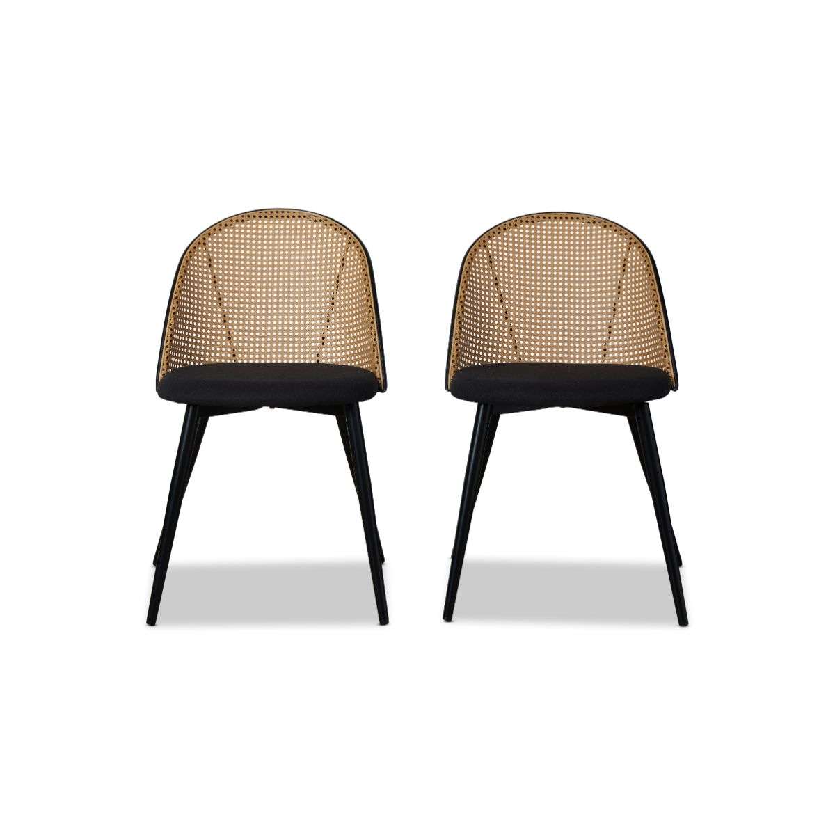 Avila Dining Chair - Set of 2 - Black - Mocka New Zealand