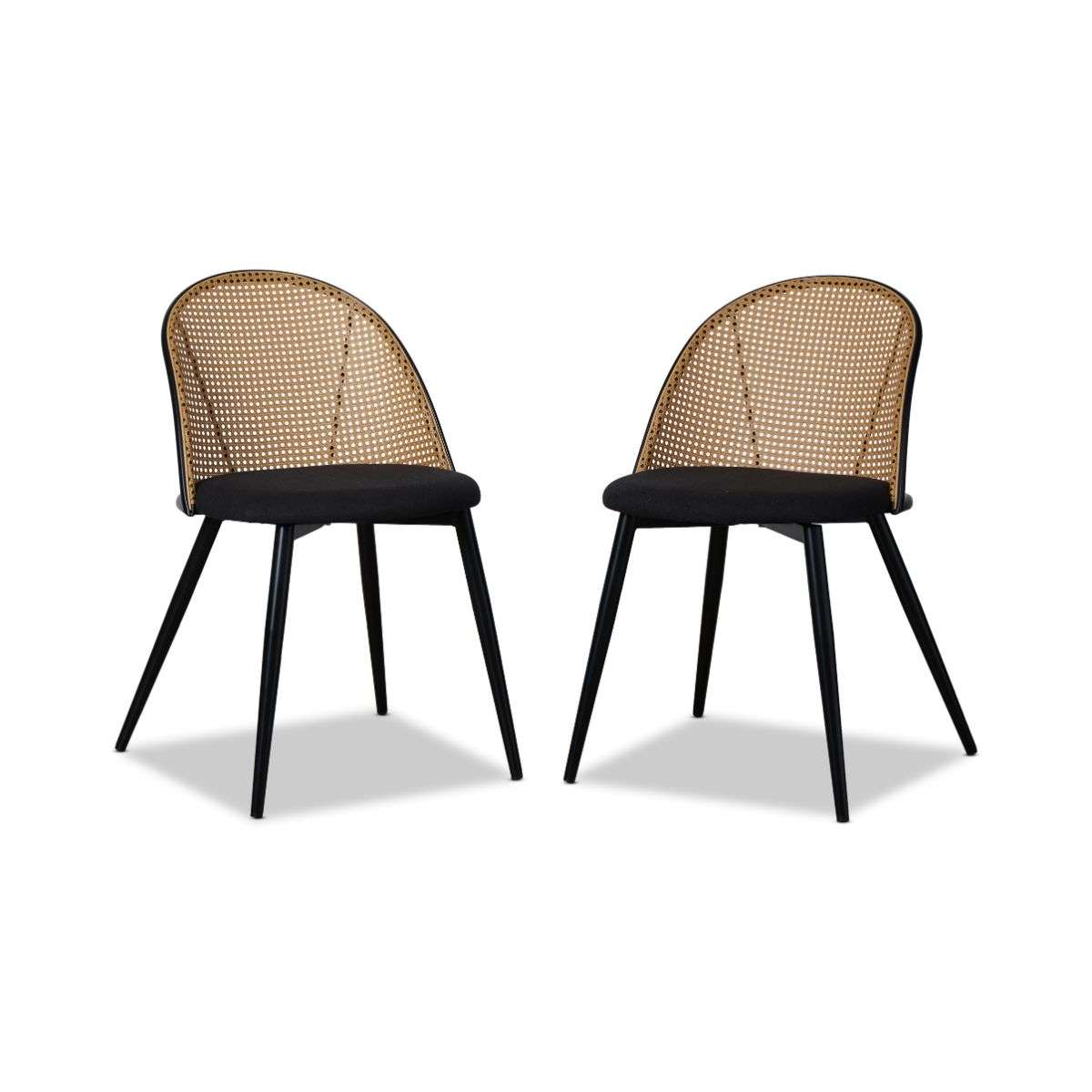 Avila Dining Chair - Set of 2 - Black - Mocka New Zealand