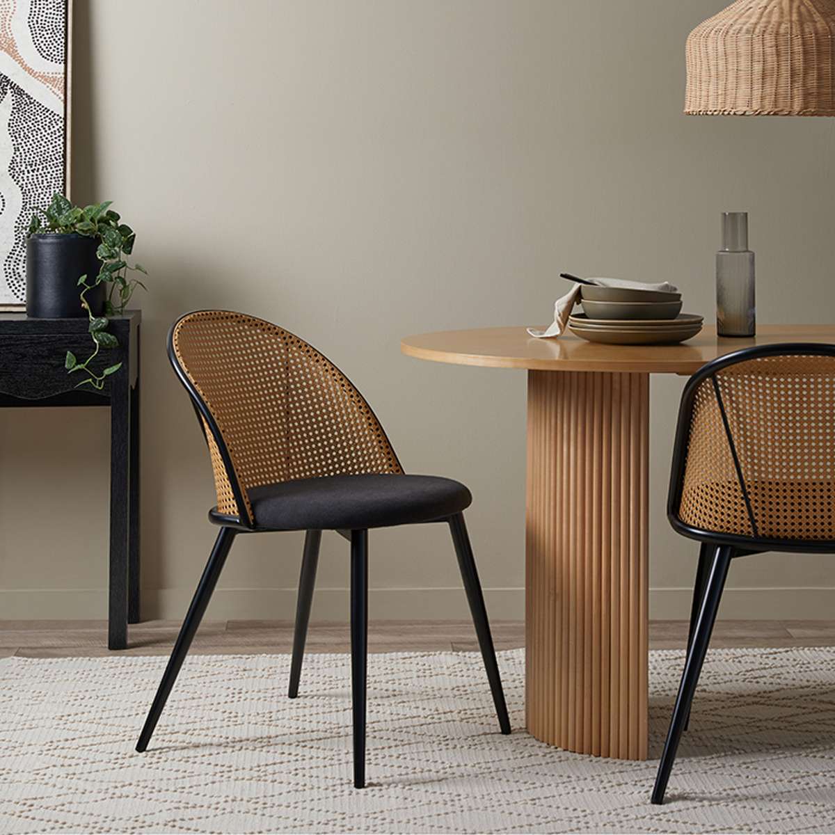 Avila Dining Chair - Set of 2 - Black - Mocka New Zealand