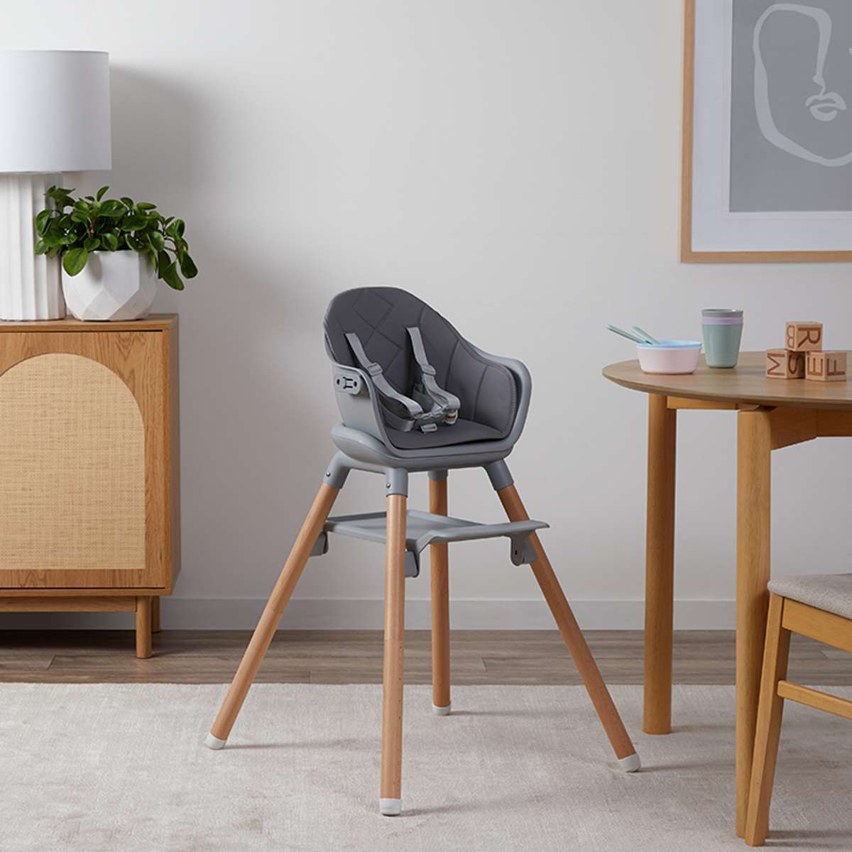 Macey 3-in-1 Highchair - Grey - Mocka New Zealand