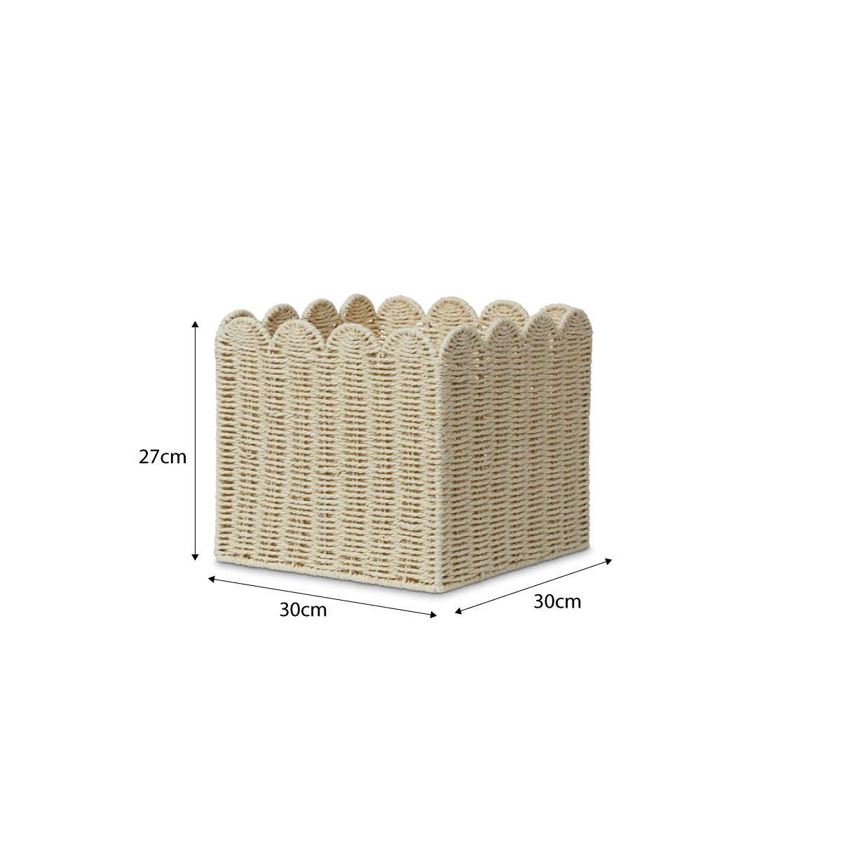 Scalloped Cube Basket - Mocka New Zealand