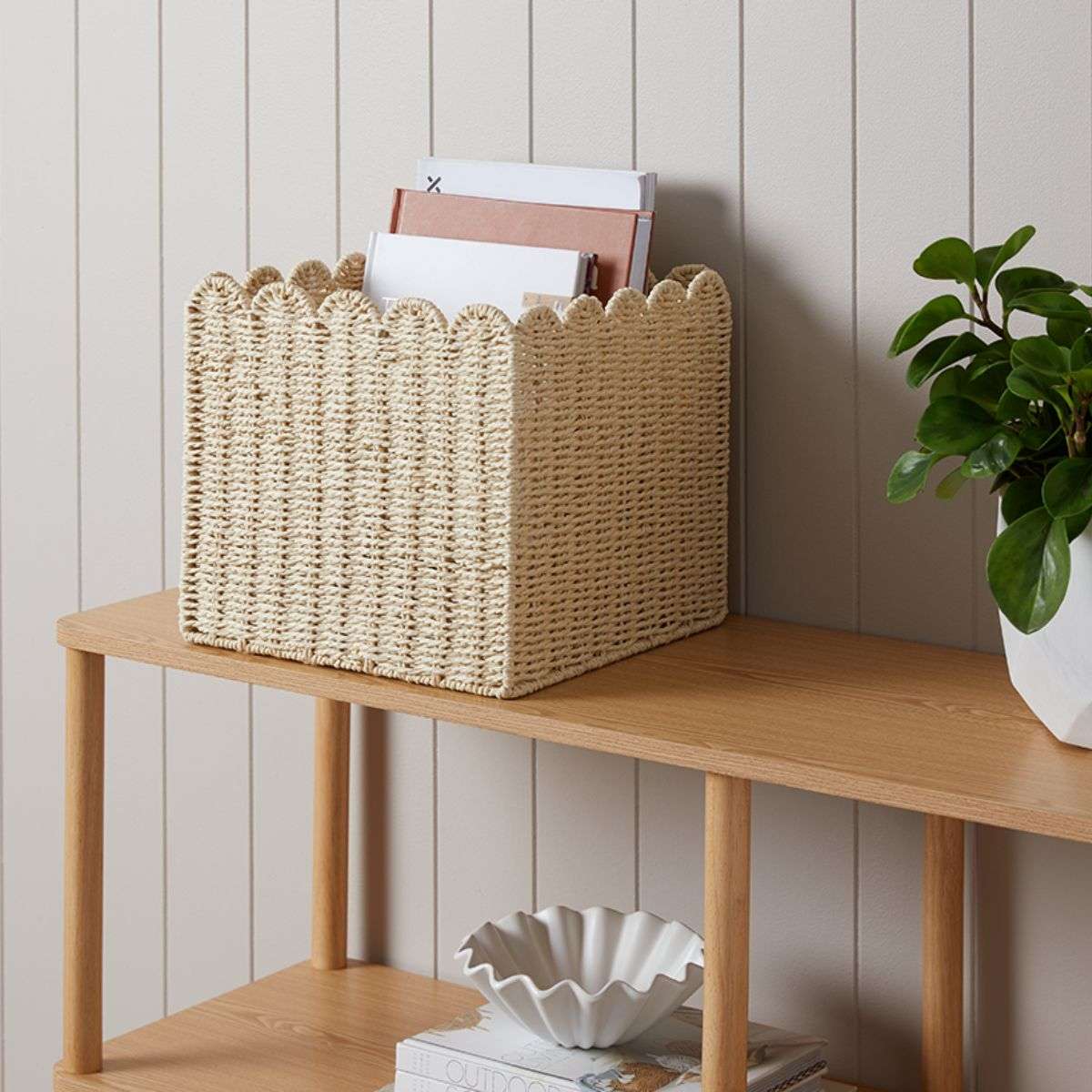 Scalloped Cube Basket - Bundle of Four - Mocka New Zealand