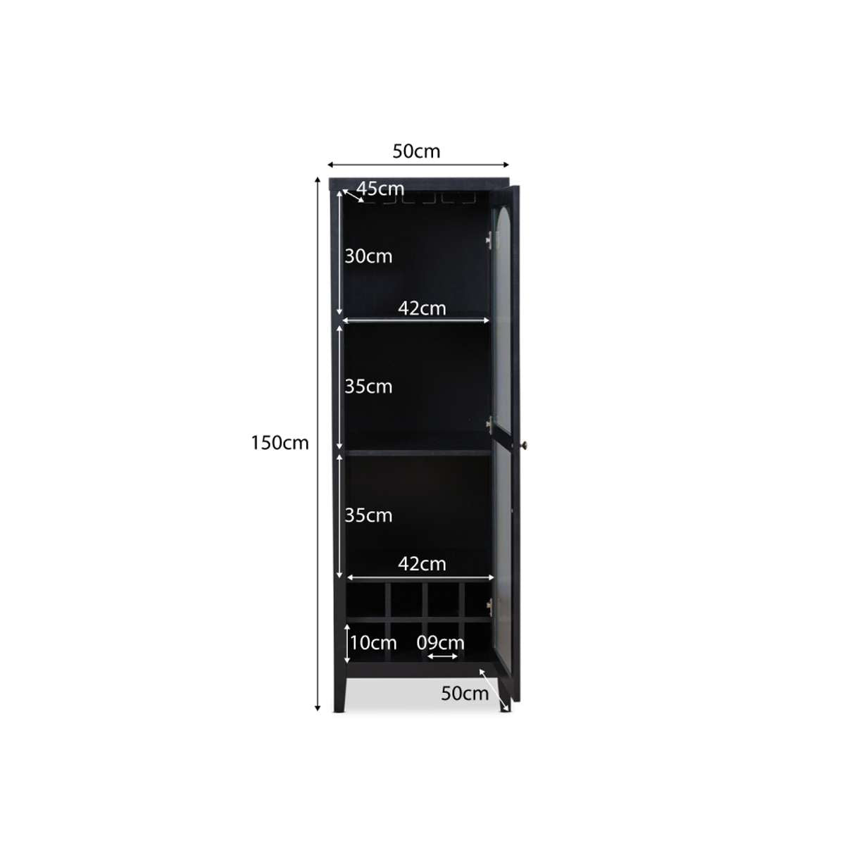 Easton Bar Cabinet - Black - Mocka New Zealand