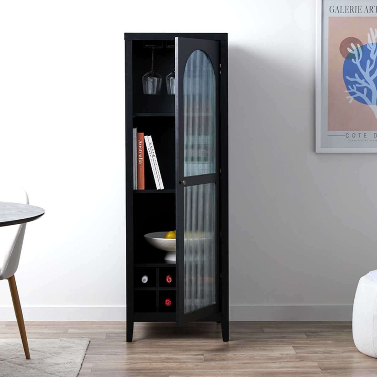 Easton Bar Cabinet - Black - Mocka New Zealand
