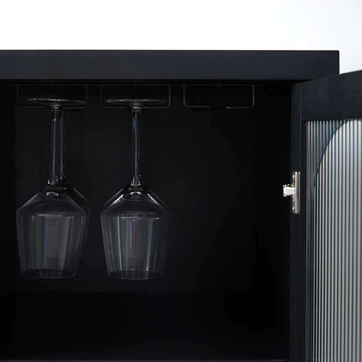 Easton Bar Cabinet - Black - Mocka New Zealand