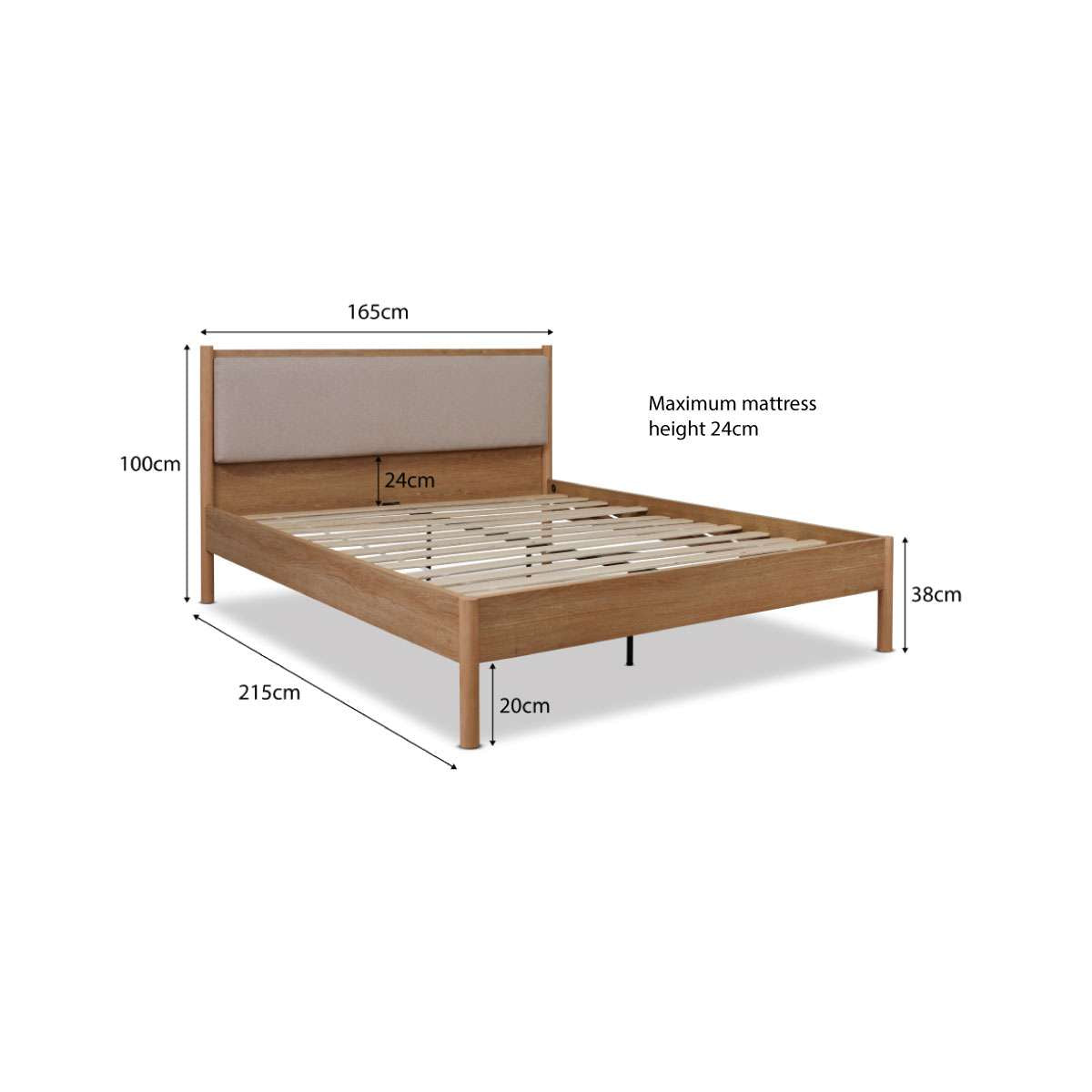 Blair Bed - Queen - Mocka New Zealand