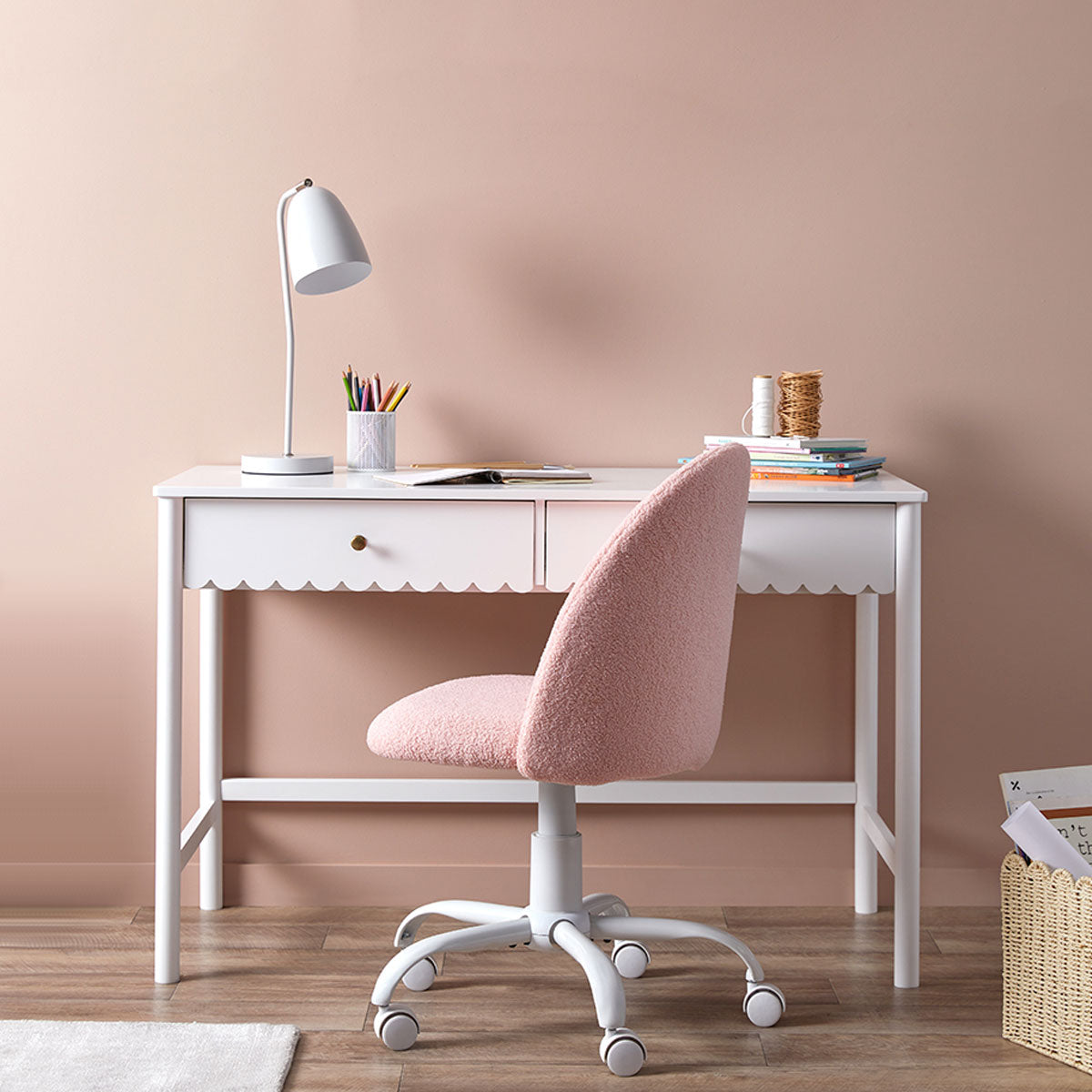 Nolan Office Chair Pink Embrace Comfort Mocka NZ - Main Image