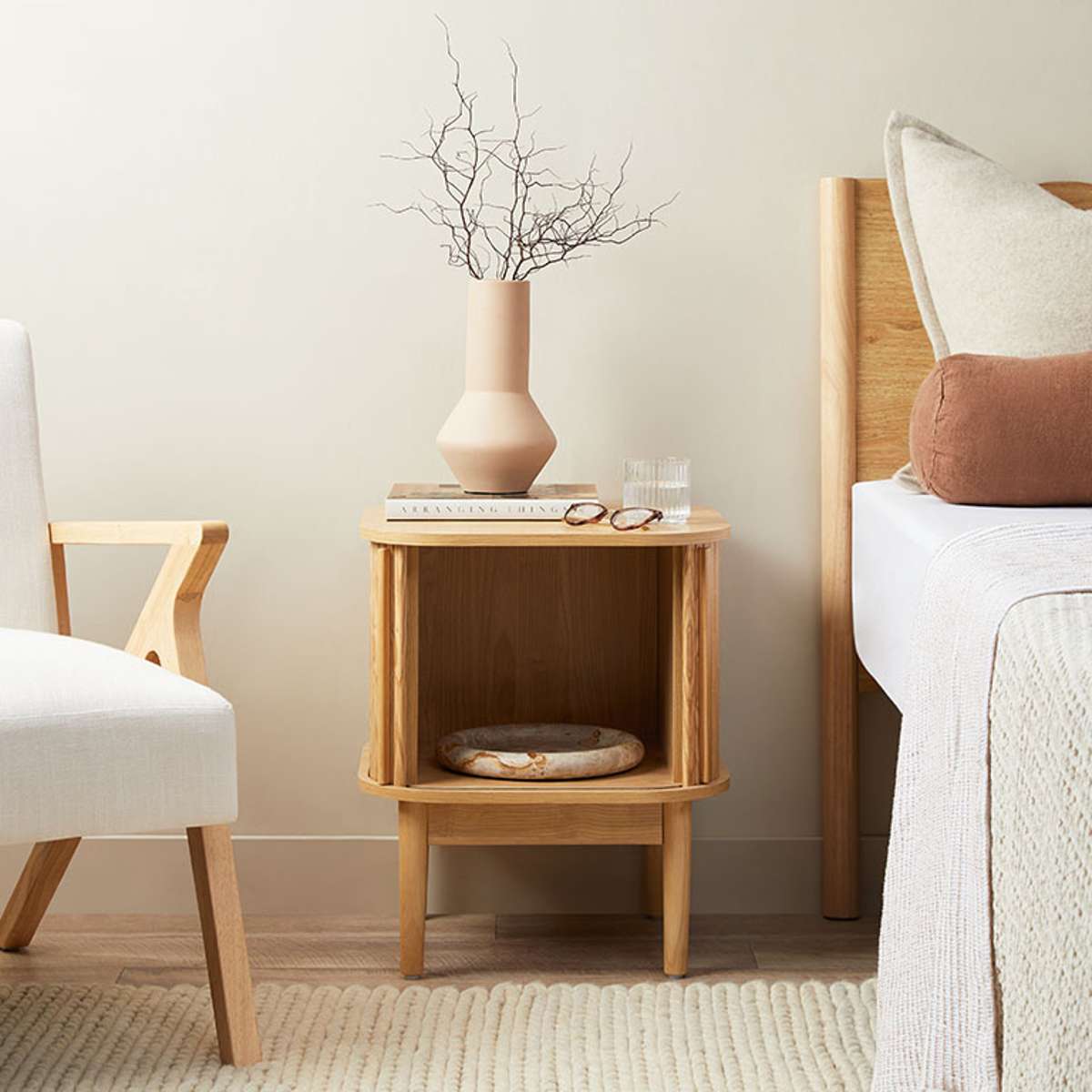 Maeve Bedside Table - Natural - Mocka New Zealand