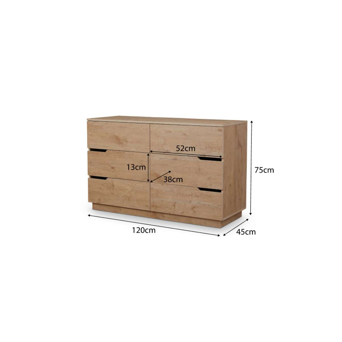 Zack Six Drawer - Natural - Mocka New Zealand
