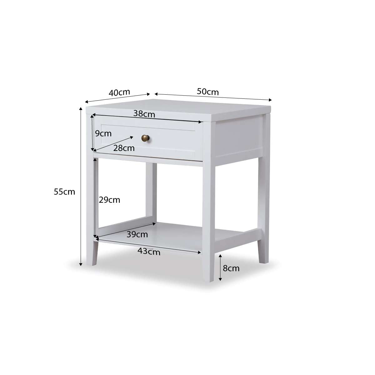 Cove Bedside Table White | Functional Style | Mocka NZ