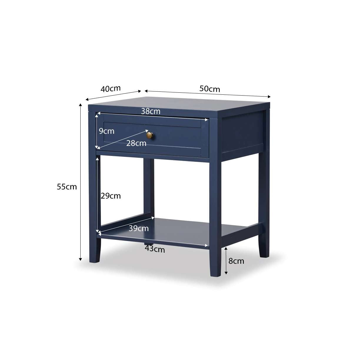 Cove Bedside Table - Midnight - Mocka New Zealand