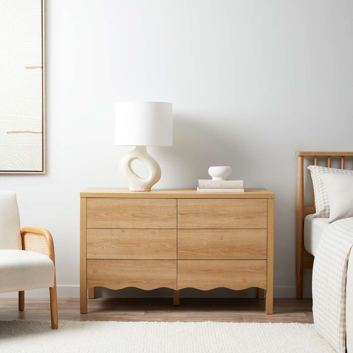 Malena Six Drawer - Natural - Mocka New Zealand