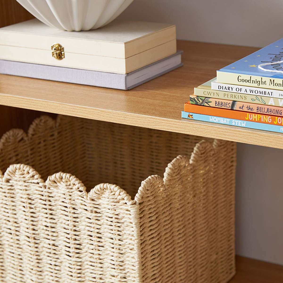 Aspen Bookcase - White/Natural - Mocka New Zealand