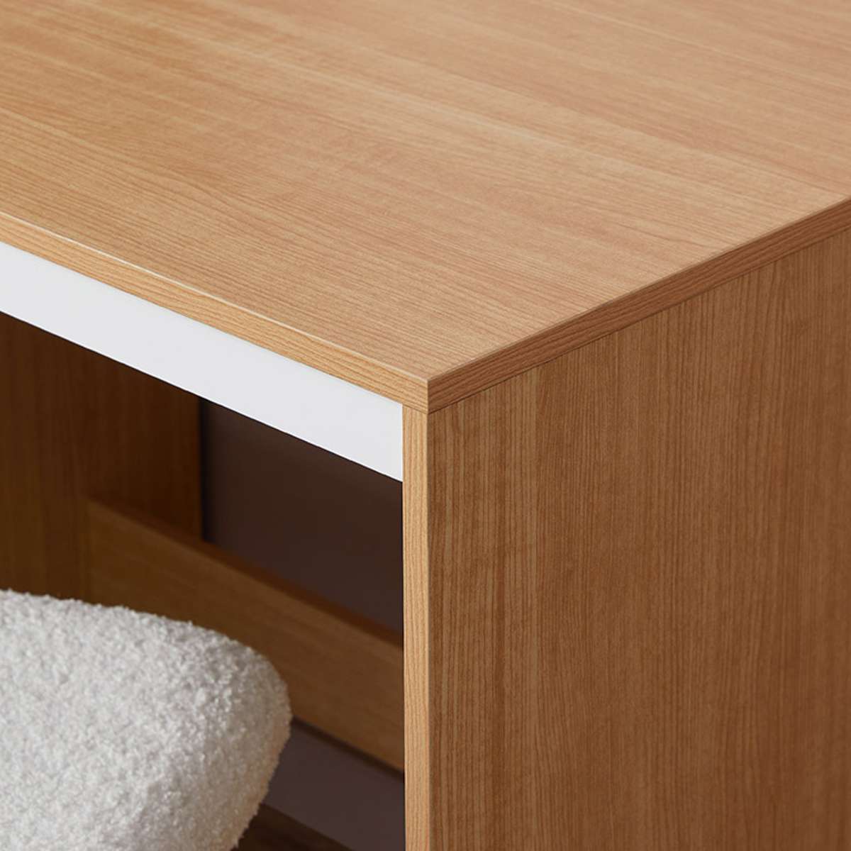 Aspen Desk - White/Natural - Mocka New Zealand