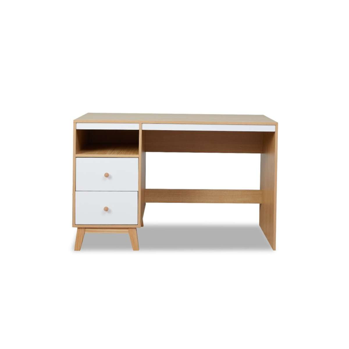 Aspen Desk - White/Natural - Mocka New Zealand