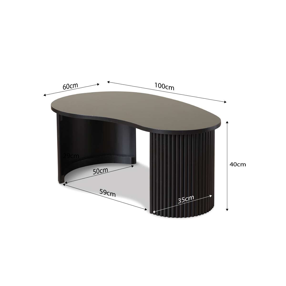 Eve Pebble Shaped Coffee Table - Modern Elegance | Mocka NZ