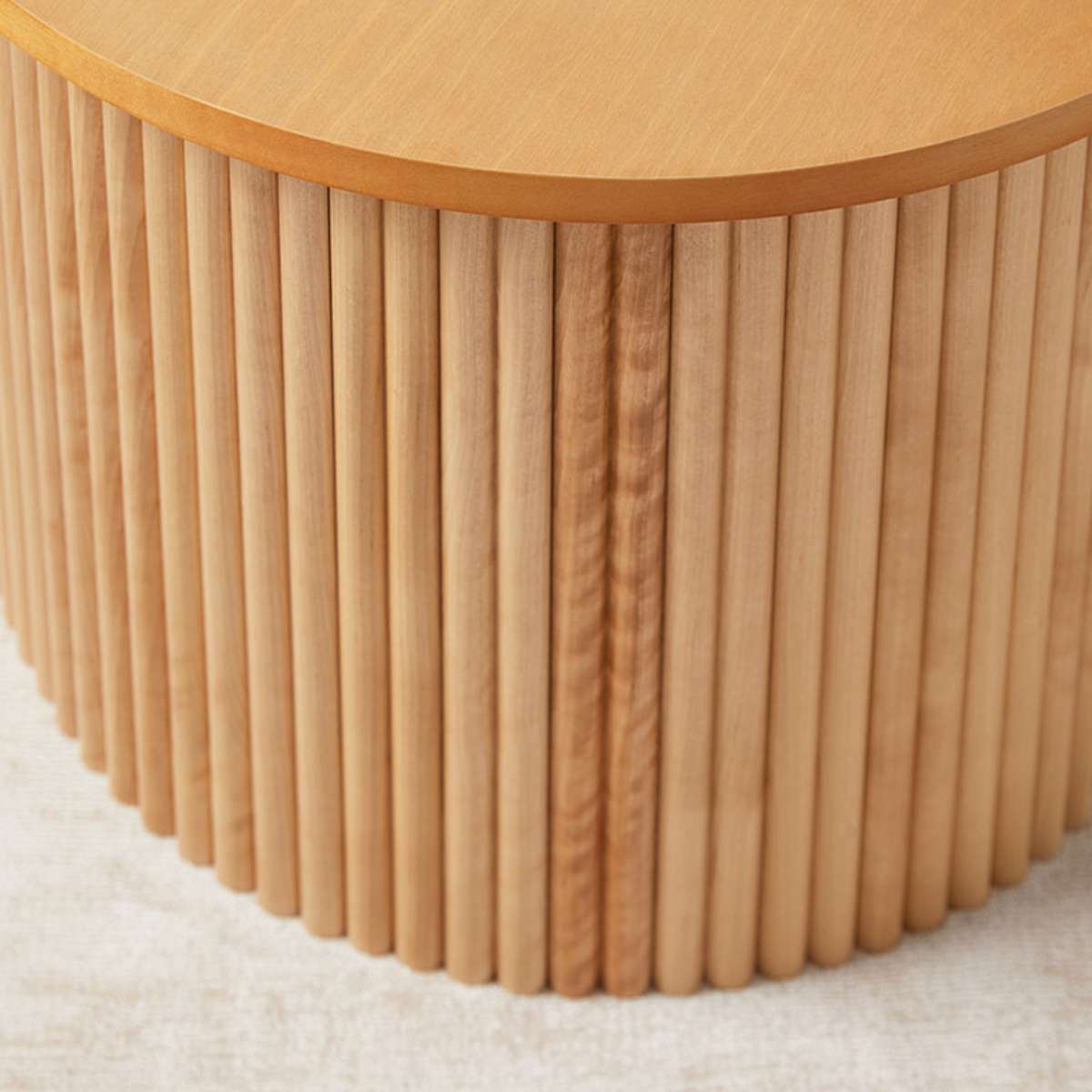Eve Pebble Shaped Coffee Table - Birch - Mocka New Zealand