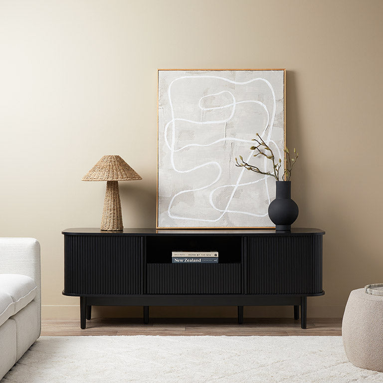 Maeve Entertainment Unit - Black - Mocka New Zealand