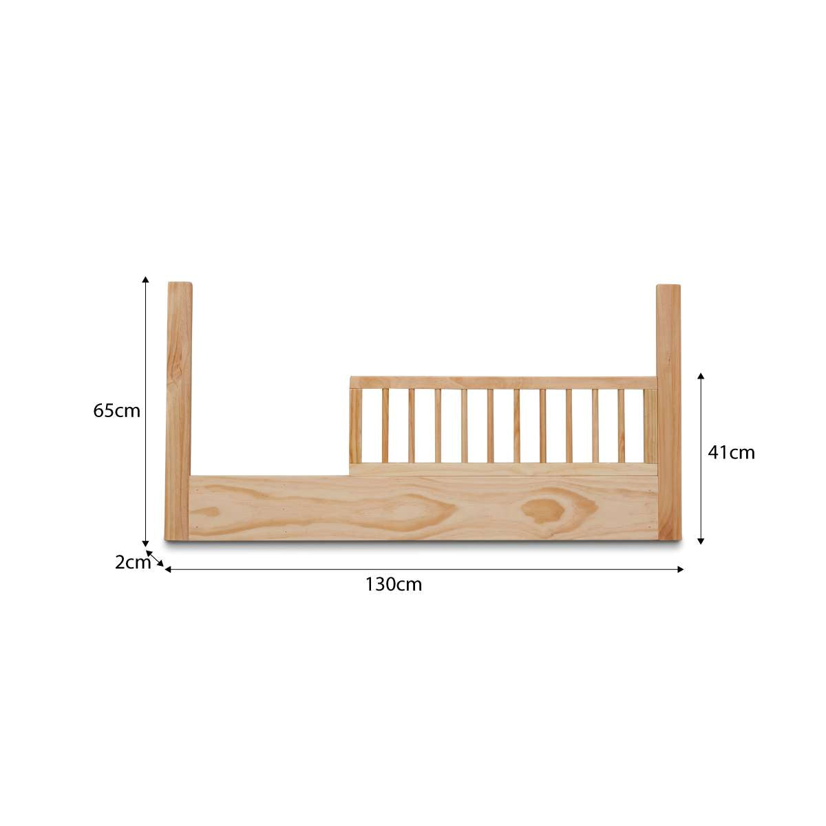 Archie Cot Toddler Bed Half Frame - Natural - Mocka New Zealand